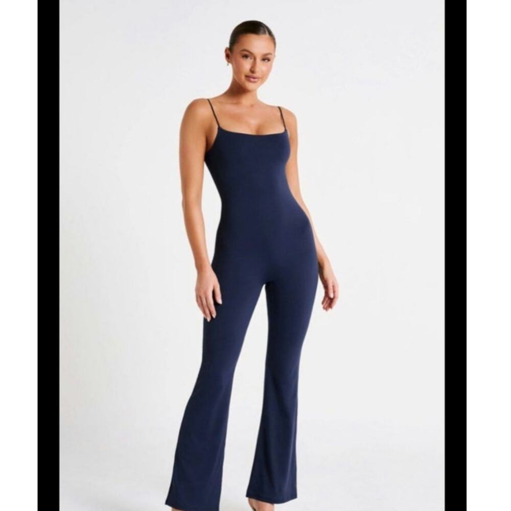 Meshki Adelaide Navy Blue Nylon Jumpsuit Size: XS NEW